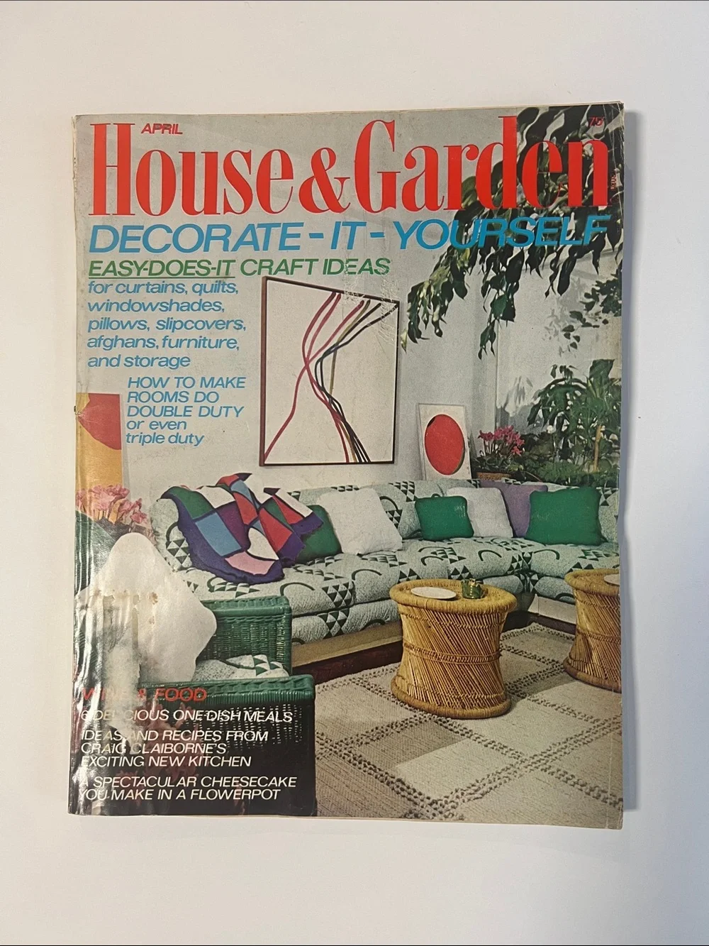 1974 Vintage House & Garden decorating magazine  April 1974